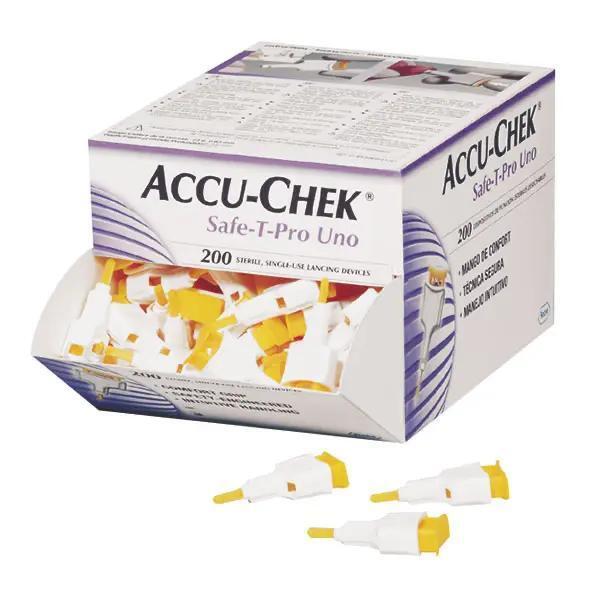 200er-Pack ACCU-CHEK Safe-T-Pro Einmal-Stechhilfen Blutzuckermessung Ergonomisch