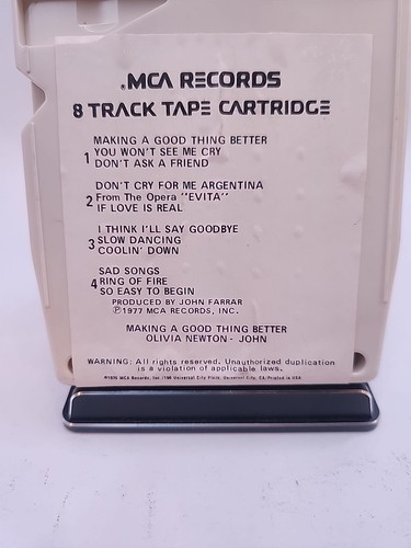 Olivia Newton John Making A Good Thing Better 8 track tape - Picture 6 of 7
