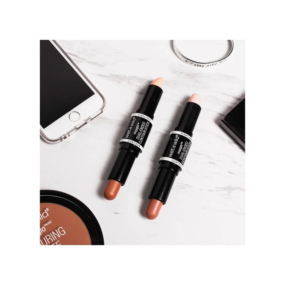wet n wild MegaGlo DualEnded Contour Stick Medium/Tan, CrueltyFree