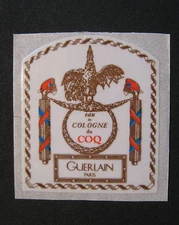 étiquette Guerlain Paris Eau de Cologne du Coq moyen modèle