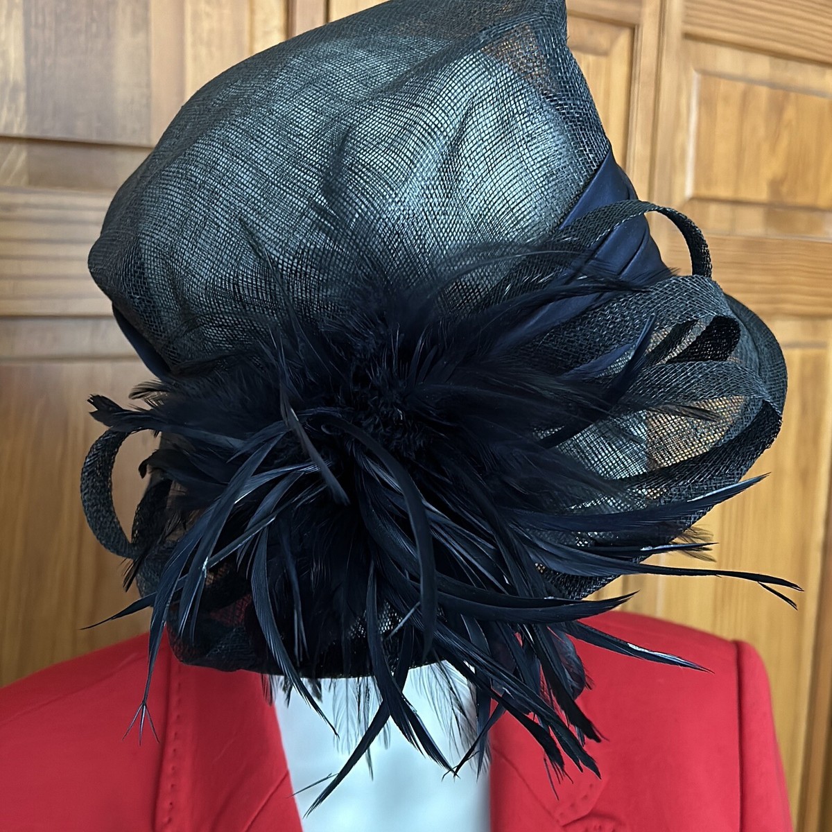 Julie Willder Millinery Navy Midnight Church Hat Derby Hat Tea Party Julie Willder Millinery Ladies Mesh Church Hat Navy midnight  main image 3