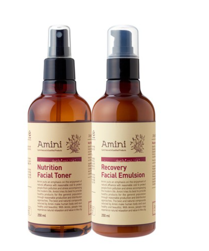 Amini Nutrition Facial Toner 250ml Recovery Facial Emulsion 250ml Moisturizing