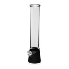 Tubo tótem estándar de vidrio blando tubo de agua ONYX NEGRO 8" vidrio boro silicona