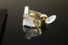 ESTATE: STAR big 2.6ct Lab VVS1 Sim Diamond Ring Men's HEAVY 9grams Size 10 — photo 5