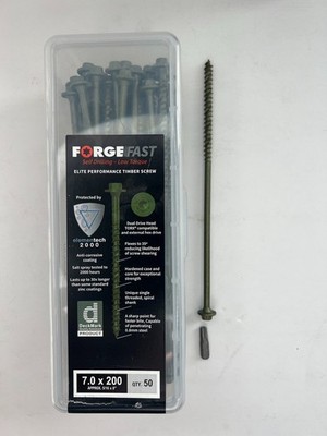 ForgeFast Elite Holz Sechskant Torx Außen Befestigungsschrauben Schwellenbett GRÜN