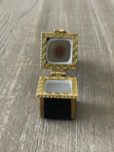 Vintage roter Lippenstift aufklappbar Schmuckschatulle Weihnachtsgeschenk Sammlerstück 3" - Bild 7 von 10
