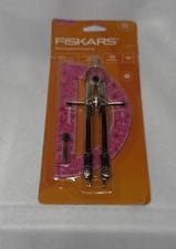 Fiskars Metal Bow Compass  Protractor Set Easy Read Numbers Pink