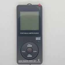 Portable Radio AM/FM, Mini Radio w/ Digital Tuning LCD Display - TESTED SWD-601