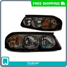 Headlights Smoked Housing Amber Corner Signal For 2000-2005 Chevy Impala Ls Ss Headlights Smoked Housing Amber Corner Signal For 2000-2005 Chevy Impala Ls Ss