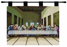 Manual Inspirational Collection Wall Hanging and Finial Rod, Last Supper, 36 ...