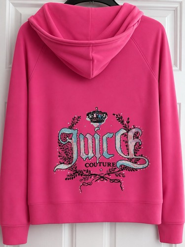 Pre Owned Juicy Couture Hoodie L Bright pink