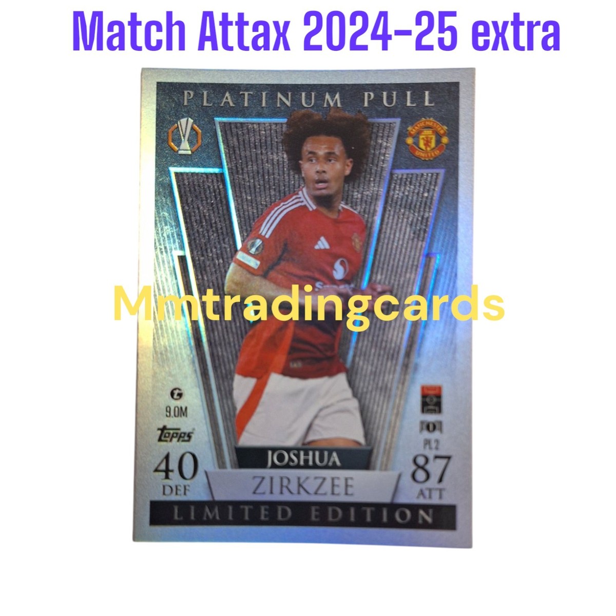 ハンニバル メイブリ Topps UCL RC パラレル PSA 10 Topps Match Attax Extra 24/25 Joshua ZIRKZEE Platinum Pull