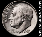 1955 Silver Roosevelt Dime - Choice Gem Brilliant Unc  Lustrous  #K943