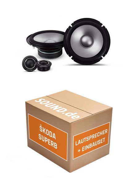 Lautsprecher Boxen Front Alpine S2-S65C FüR Skoda Superb II Typ 3T + Facelift 2X-image