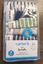 NIP Carter's Animals Boy's Size 2-3 2T-3T Briefs 7 Pack Underwear NEW