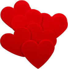 3 Inch Red 22Pc Stiff Felt Hearts