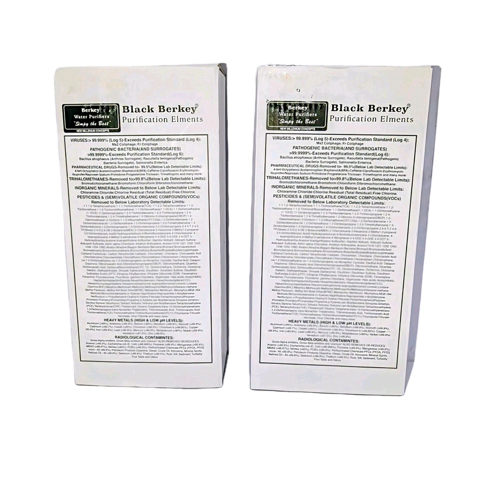 Black Berkey Auth BB9 Water Filters x4 Replacement System Filter Lot NEW Sealed