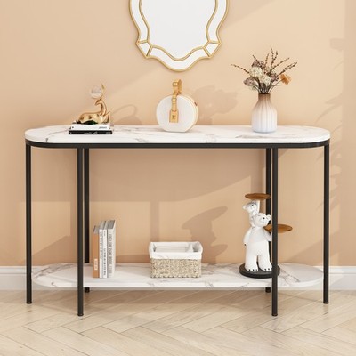 【Same Model Code: 40085878Console Table 2Tier Narrow Entryway Table with Storage