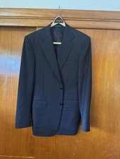 Men  s Canali Solid Navy Blazer 48 EU 38r Made In Italy 100 Wool