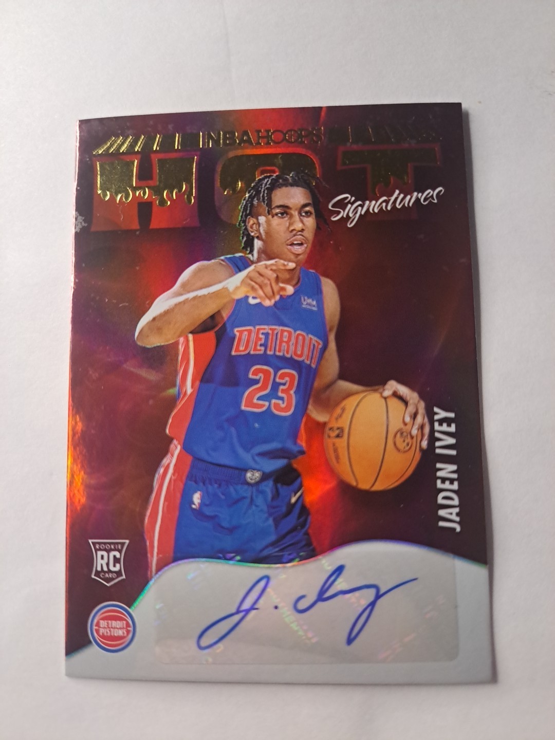 2022-23 Panini NBA Hoops Hot Signatures AUTO JADEN IVEY 🔥 RC ROOKIE