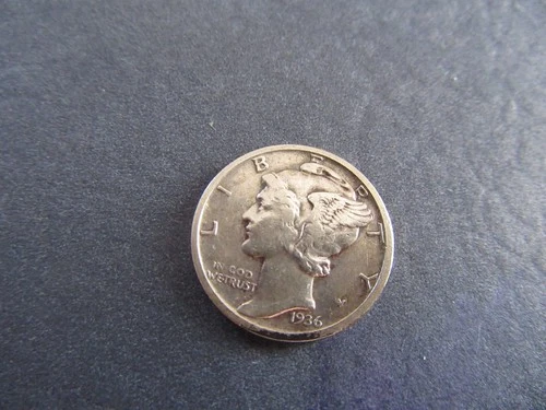 1936-S Mercury Dime In Circulated Condition  VG+ Auctual Coin) [.900 Silver]