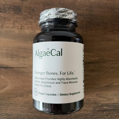 AlgaeCal Stronger Bones For Life Plant Based Calcium 90 Capsules EXP 05/2028