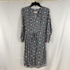 Gently Loved LOFT Light Teal Women's Fit-&-Flare Dress, Sz. S