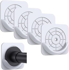 Adhesive Shower Curtain Rod Holders,4Pack Curtain Rod Mount Holder for