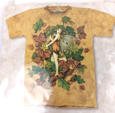 Camiseta Fall Leaf FAIRY Tie-Dye Fantasy Shirt (Medium/M) - The Mountain -NOS - Imagen 1 de 4
