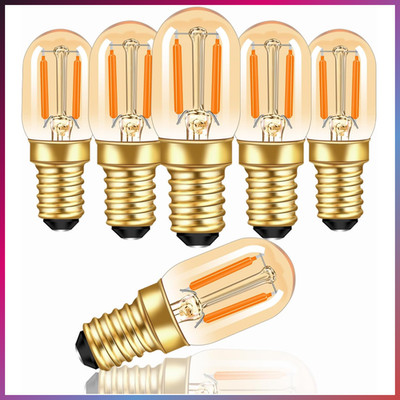 LED Vintage Glühbirne E14 Warmweiß 1W 100LM 2200K Amber Glas 6er Pack