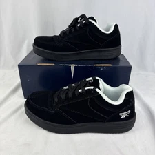 Reebok Work Men's Soyay Steel Toe Skate Work Shoe Black RB1910, Black Size 7.5W