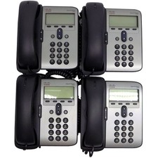  Lot of 4 Cisco CP-7906G Unified IP Digital VoIP Business Office Phones