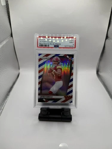 2024  Prizm Jayden Daniels RC PSA 9 Red White & Blue Prizm