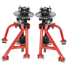 Complete 4WD Rear End Kit CV Axles Swing Arms Hubs Brake Rotors for ATV/Go Kart