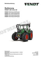 Fendt 300 310 311 312 313 Vario S4 Power Betriebsanleitung Bedienung 23/0101