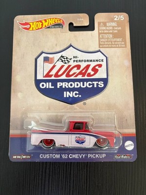 Hot Wheels Custom '62 Chevy Pickup Lucas Oil Surfbrett PREMIUM RealRiders NEU