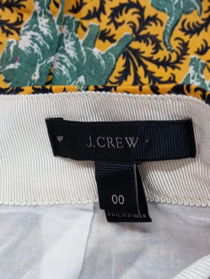 J.CREW High Waist Rock Damen Rock Gr. DE 32 türkis-hellorange-schwarz - Bild 4 von 4