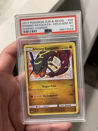 2017 POKEMON SUN & MOON SHINING LEGENDS #56 SHINING RAYQUAZA PSA