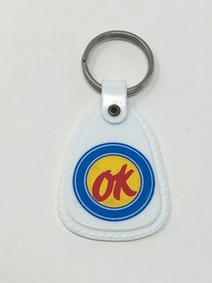 Vintage Chevrolet OK Plastic Keychain Chevy Dealer Promo Key Ring Accessory