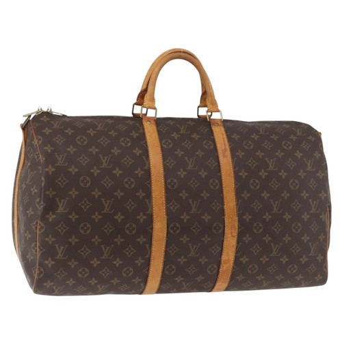 LOUIS VUITTON Monogram Keepall Bandouliere 55 Boston Bag M41414 LV Auth 139148