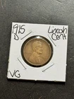 1915 D Lincoln Wheat Cent Penny Nice VG Very Good Better Date 1c Coin (Raw18977)