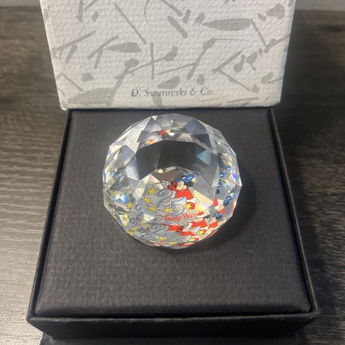 VTG 1997 Swarovski Crystal Walt Disney World 25th Anniversary Paperweight Mickey