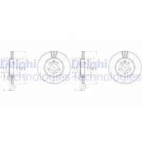 2X Delphi Bremsscheiben 284Mm BelÜFtet Vorne Passend FÜR MG MG Rover 75 | BG3503