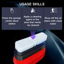 2PC Automotive Oil Film Cleaning Brush: Professional Glass Cleaner Board