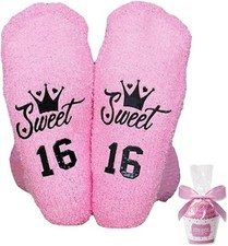 16Th Birthday Gifts Girl16Th Birthday Gifts for Girls Pink Fluffy Socks B/Irthda