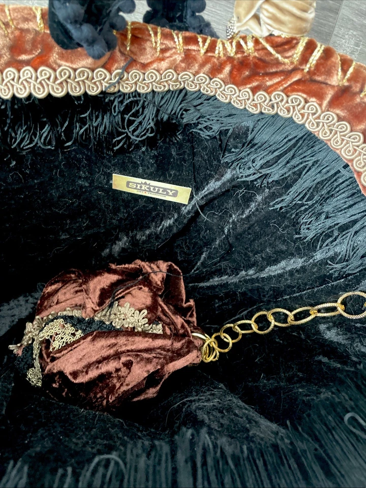 Auténtico Bolso de Mano Sikuly Hecho a Mano en Italia No hay otras Borlas con Cuentas disponibles Foto 3 de 4