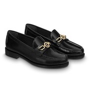 Women’s Ladies Louis Vuitton Chess Flat Loafer Black UK 5