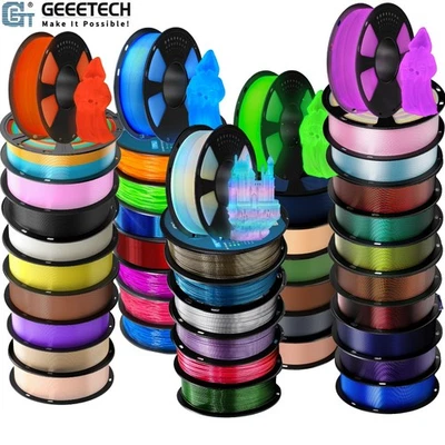 【Acheter 10 Payer 5】 Geeetech 3D Filament Soie PLA PETG TPU ASA 0.5/1KG/Rouleau - Photo 1/4