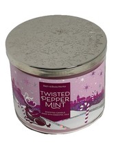 3 Wick Candle Bath  Body Works TWISTED PEPPERMINT Scent- 14.5 oz Brand NEW