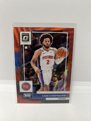 2022-2023 Panini Donruss Optic Cade Cunningham #92 Red Wave Pistons 